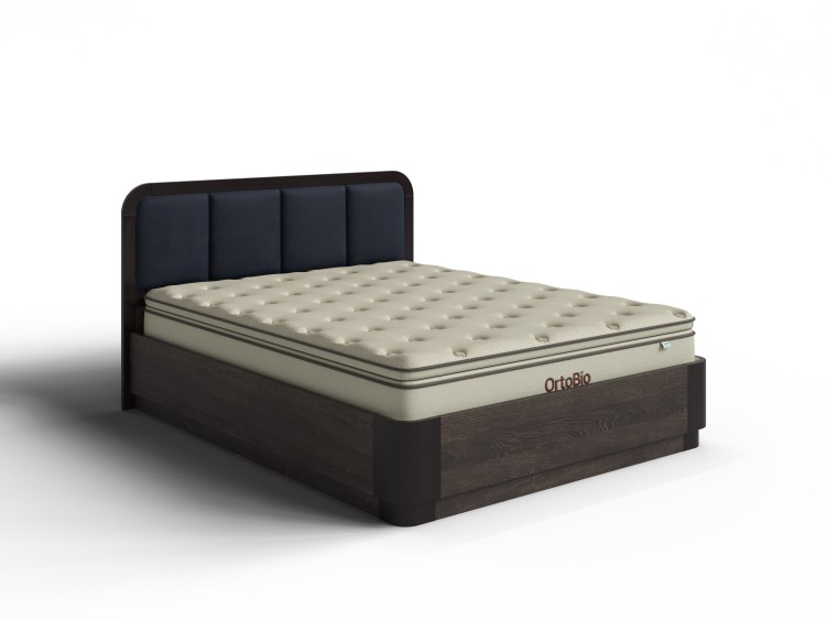 Кровать Райтон Hemwood Lite с ПМ (Микровелюр) 120 х 220 см, ЛДСП Белый жемчуг/Белая эмаль (береза)/Selfie
